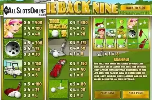 Screen2. The Back Nine from Rival Gaming