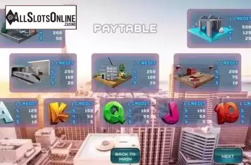 Paytable. The Belt & Road from Vela Gaming