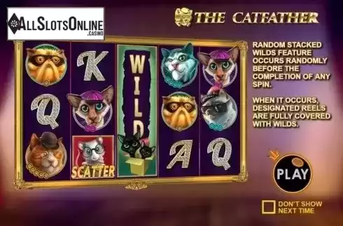 Intro screen. The Catfather from Pragmatic Play