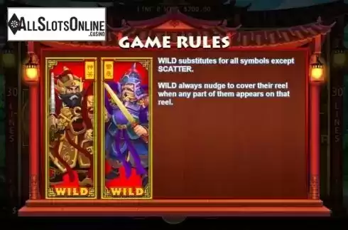 Wild Symbols Screen. The Door Gods from KA Gaming