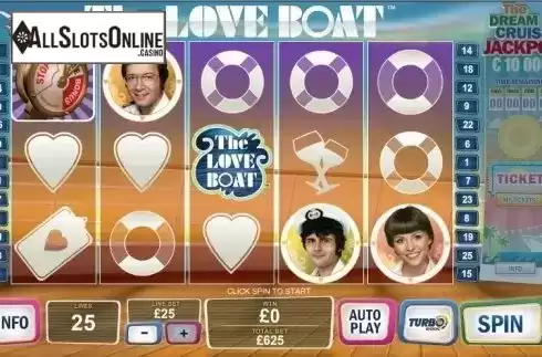 Game Workflow screen. The Love Boat from Playtech