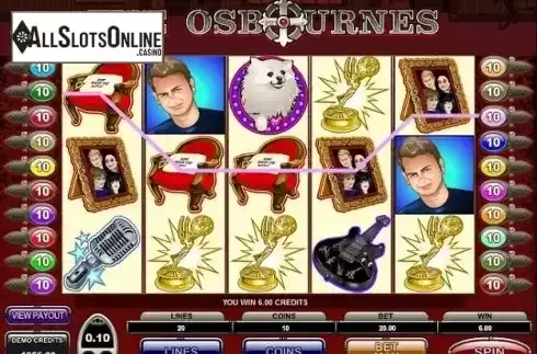 Screen3. The Osbournes from Microgaming