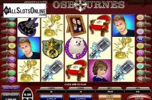 Screen2. The Osbournes from Microgaming