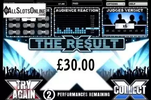 Bonus Game 2. The X Factor from Gamesys