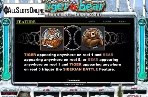 3. Tiger vs Bear from Microgaming