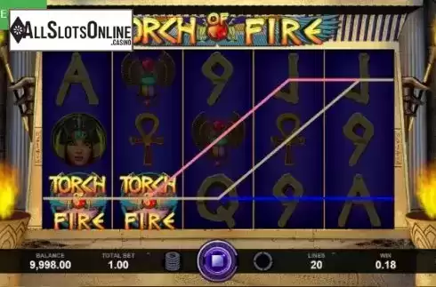 Win Screen. Torch of Fire from Caleta Gaming