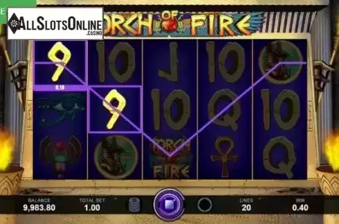 Cash Screen. Torch of Fire from Caleta Gaming