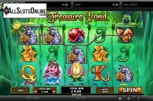 Win screen. Treasure Pond from GECO Gaming