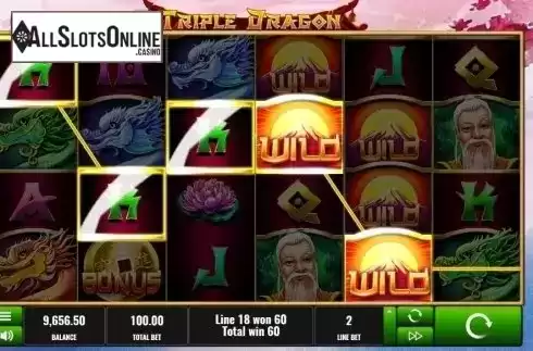 Wild Win screen. Triple Dragon (Platipus) from Platipus