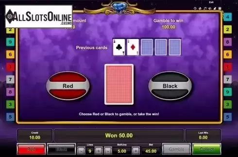 Gamble win screen. Unicorn Magic from Novomatic