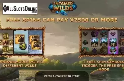 Intro screen. Untamed Wilds from Yggdrasil