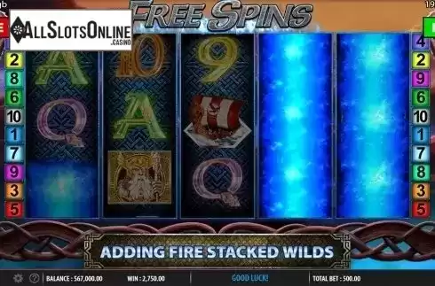 Free spins screen 1. Valkyrie Fire from Barcrest