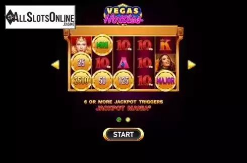 Intro screen. Vegas Hotties from Ruby Play