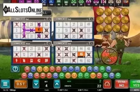 Game Screen 2. Vikings Bingo from MGA