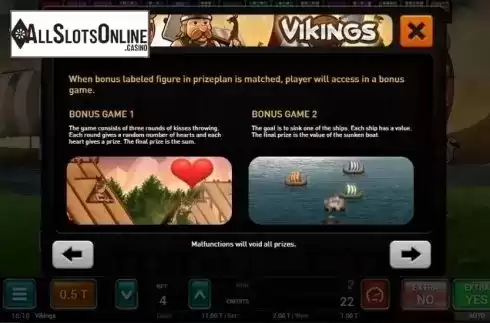 Bonus Game 1. Vikings Bingo from MGA