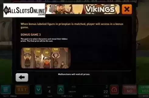 Bonus Game 2. Vikings Bingo from MGA