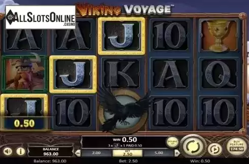 Win Screen. Viking Voyage from Betsoft