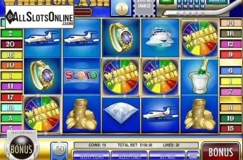 Screen6. Wheel of Cash from Rival Gaming
