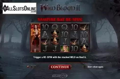 Intro screen. Wild Blood 2 from Play'n Go