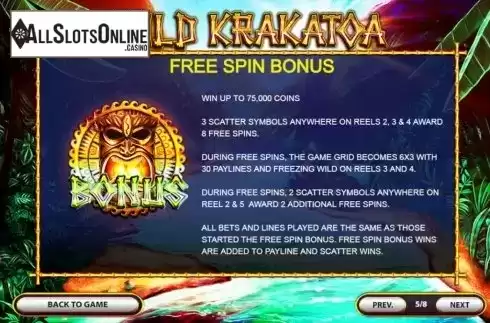 Features 2. Wild Krakatoa from 2by2 Gaming