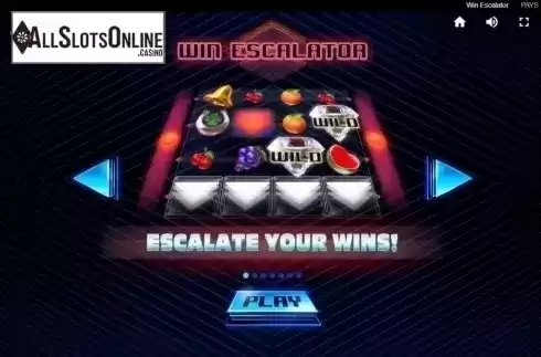 Start Screen. Win Escalator from Red Tiger