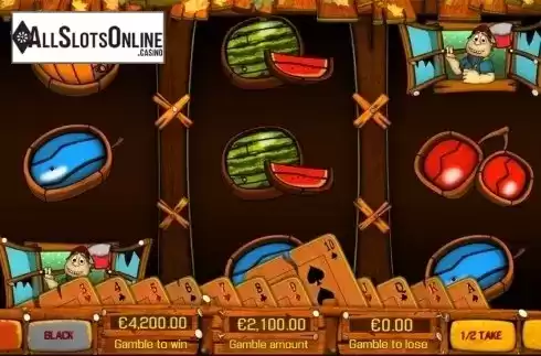 Gamble screen. Wooden Fruits (Apollo Games) from Apollo Games