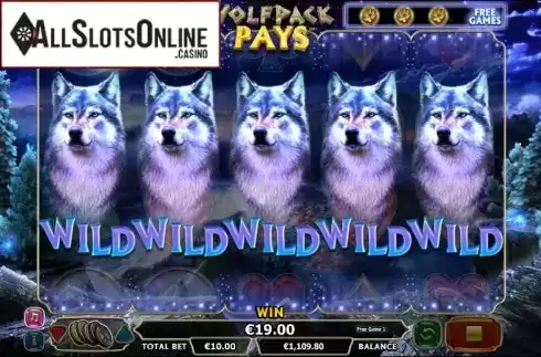 Free spins Screen 2. Wolfpack Pays from NextGen
