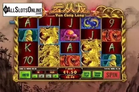 Wild Win screen. Yun Cong Long from Playtech
