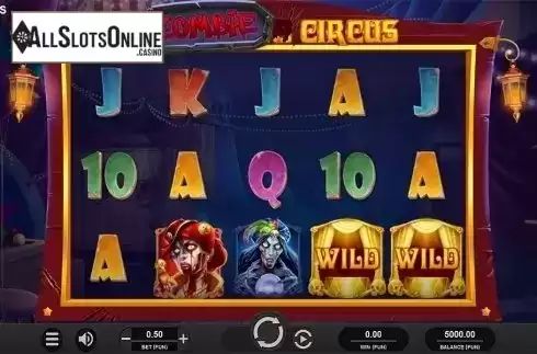 Reels screen. Zombie Circus from Relax Gaming