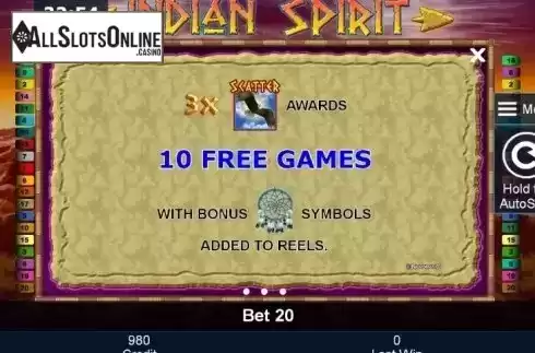 Free Spins. Indian Spirit from Greentube