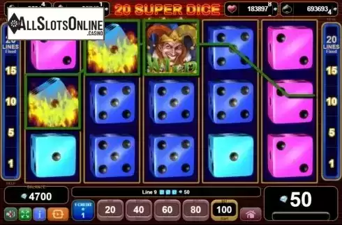Win Screen 3. 20 Super Dice from EGT