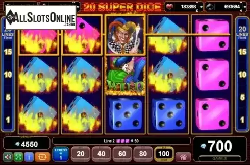 Win Screen 4. 20 Super Dice from EGT