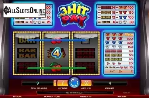 Any screen. 3 Hit Pay (New) from iSoftBet