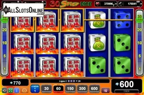 Win Screen 3. 30 Spicy Dice from EGT