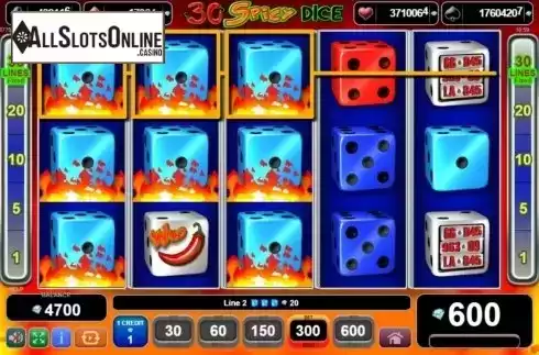 Win Screen 4. 30 Spicy Dice from EGT