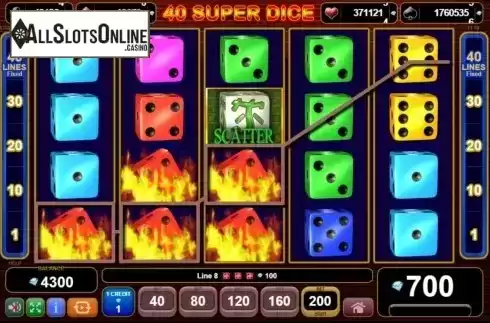 Win Screen 2. 40 Super Dice from EGT