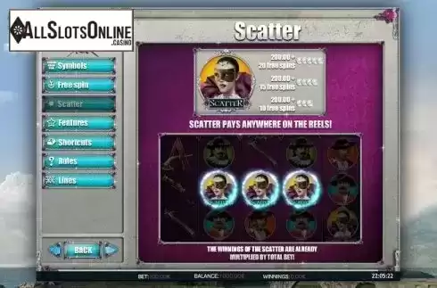 Paytable 3. Musketeer Slot from iSoftBet