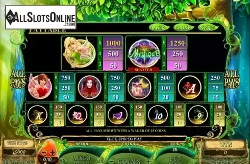 Screen3. Mystique Grove from Microgaming