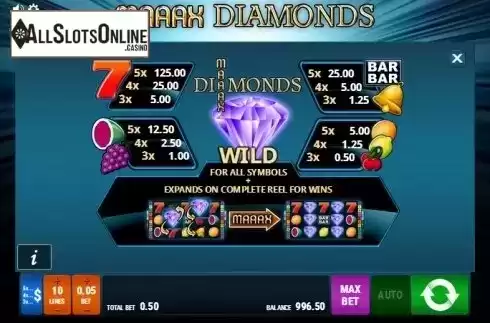 Screen 5. Maaax Diamonds from Bally Wulff