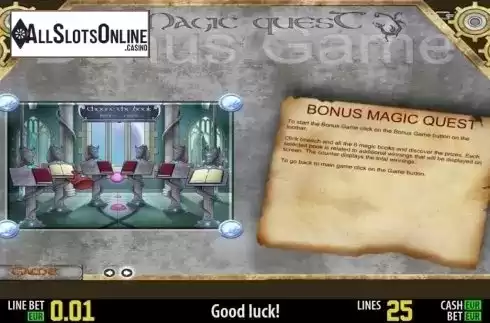 Paytable 3. Magic Quest HD from World Match