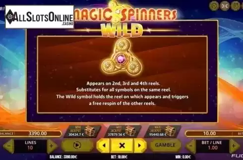 Features 1. Magic Spinners from Fugaso