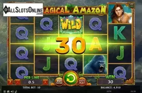 Win Screen . Magical Amazon from Spinomenal