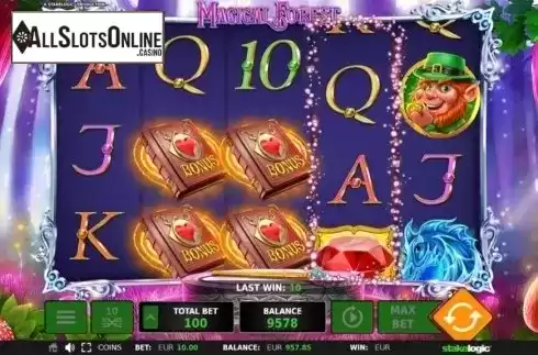 Free Spins Reel screen. Magical Forest (StakeLogic) from StakeLogic