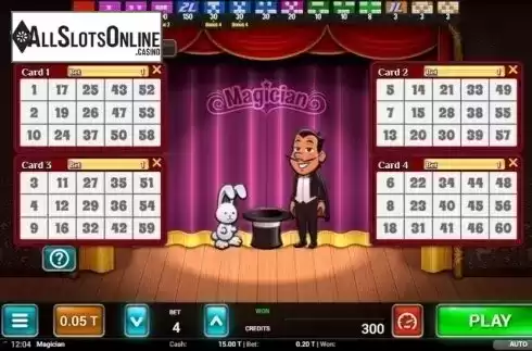 Game Screen 1. Magician Bingo from MGA