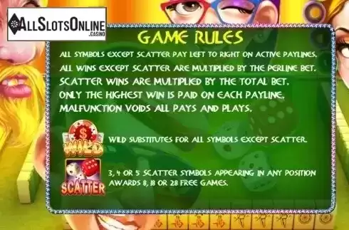 Paytable 1. Mahjong Master from KA Gaming