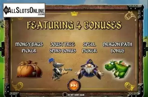 Intro Screen. Medieval Money from IGT