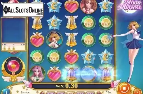 Win screen. Moon Princess from Play'n Go