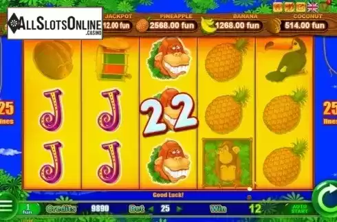Win screen 2. Monkey Jackpot from Belatra Games