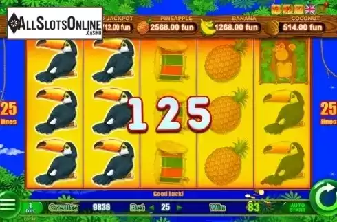 Win screen 3. Monkey Jackpot from Belatra Games
