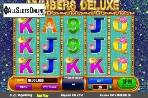 Reel Screen. Numbers Deluxe from August Gaming